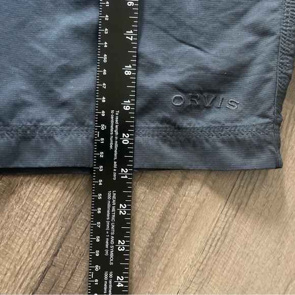 Orvis Shorts Mens Castaway Flat Front Classic Fit Traveler Pocket Blue 42 - Picture 7 of 10